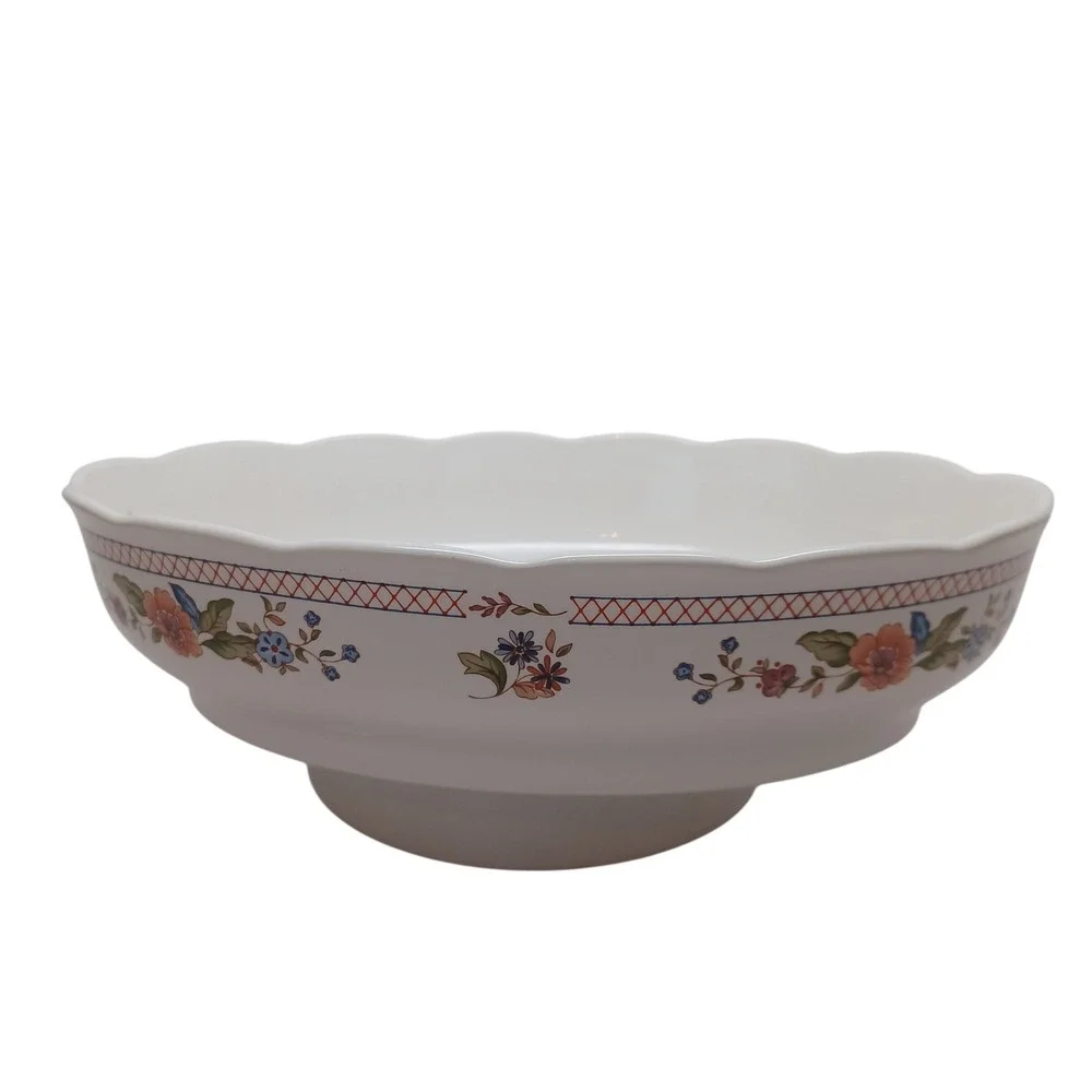 Lenox‎ Lantana Wind Chimes Oval Vegetable Serving Bowl Scalloped Fine China USA